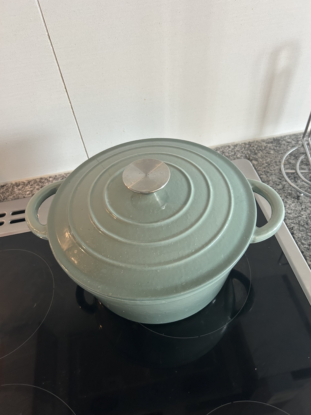 Green Enameled Cast Iron Dutch Oven - photo 3
