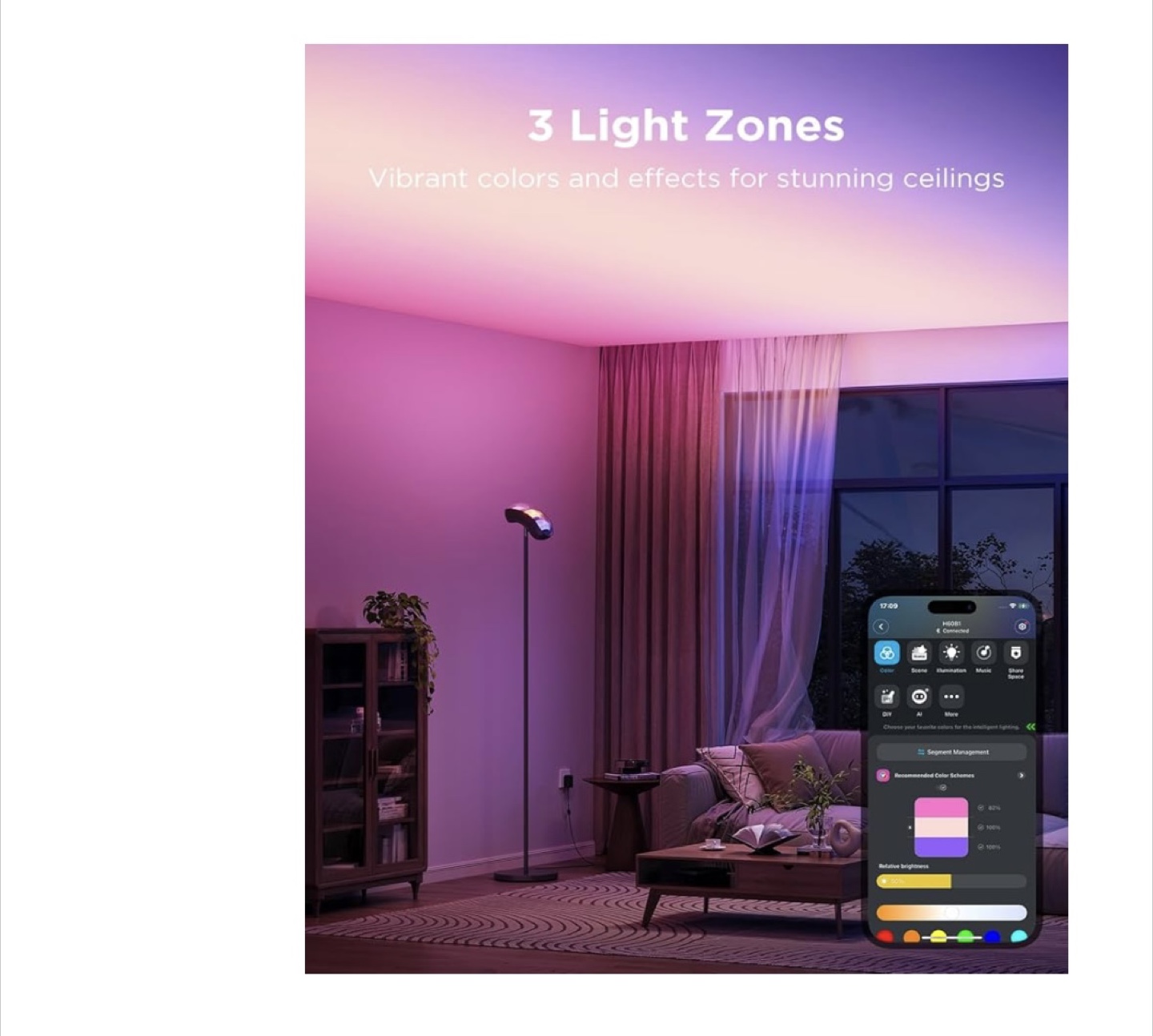 Govee Torchiere Floor Lamp - Smart Lighting - photo 2