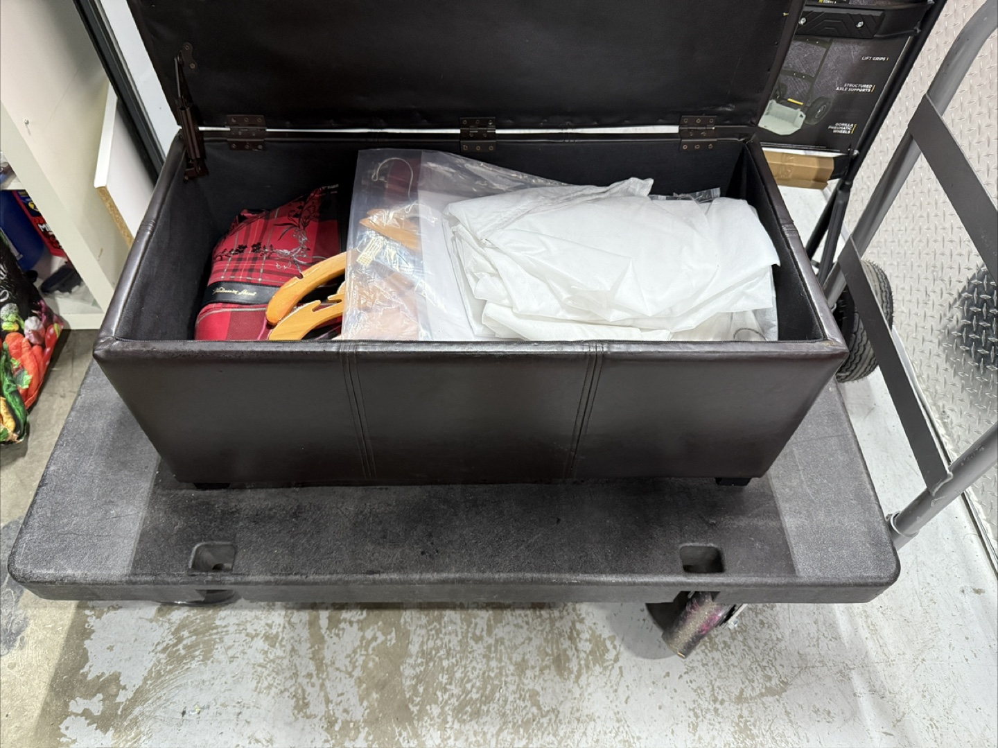 Leather Storage Bench / Ottoman - photo 2