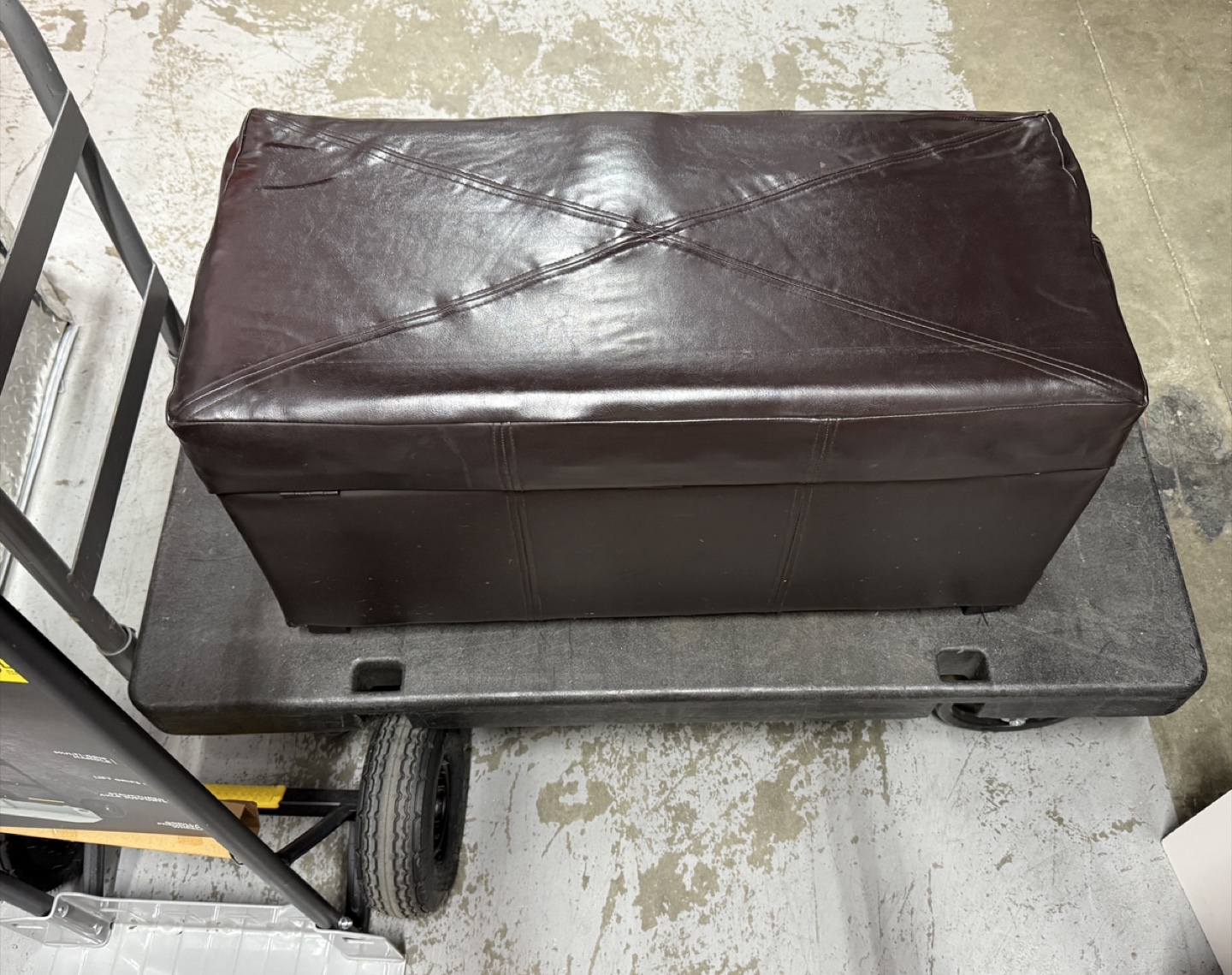 Leather Storage Bench / Ottoman
