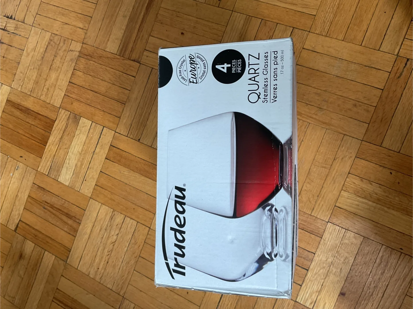 Trudeau Quartz Stemless Wine Glasses, Set of 4, New thumbnail