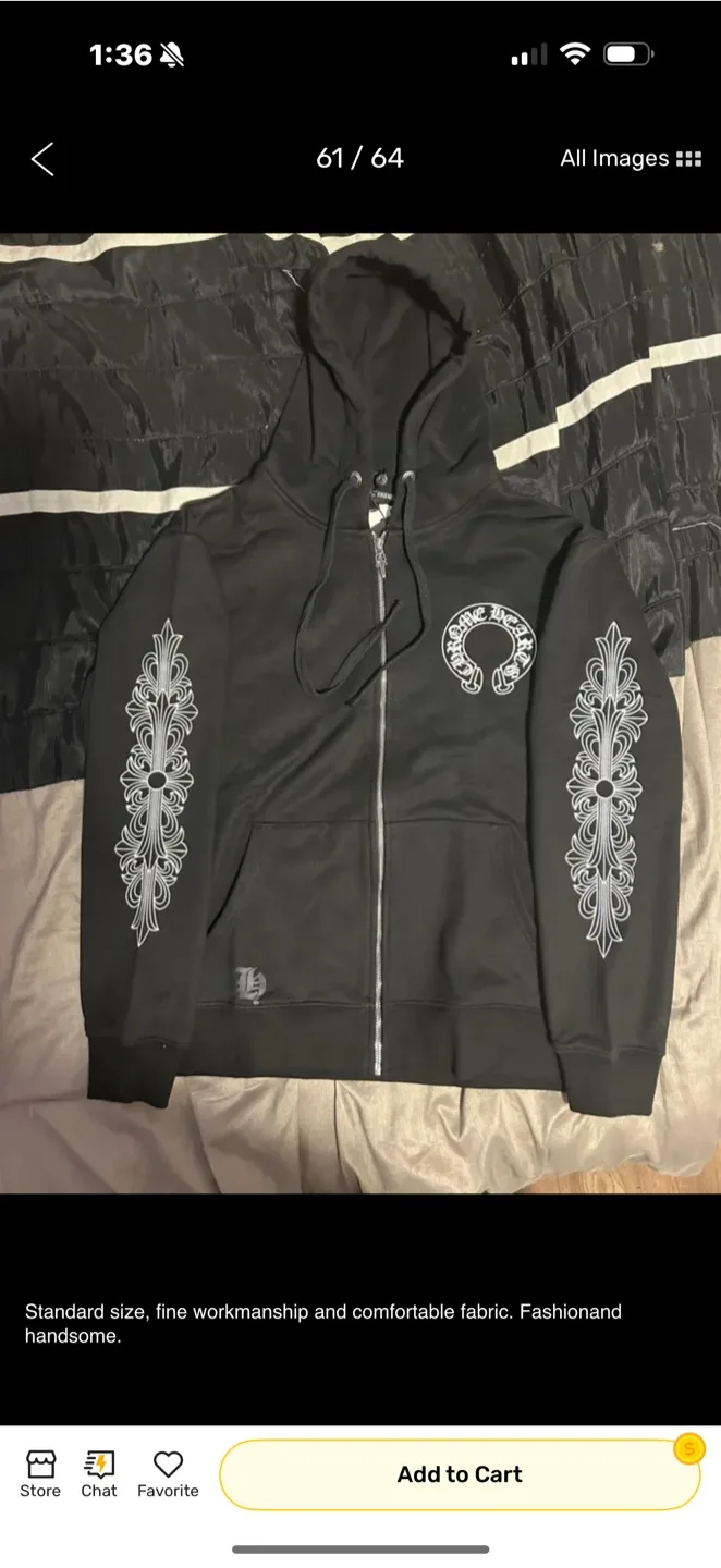 Chrome Hearts Black Hoodie image indicator(2)