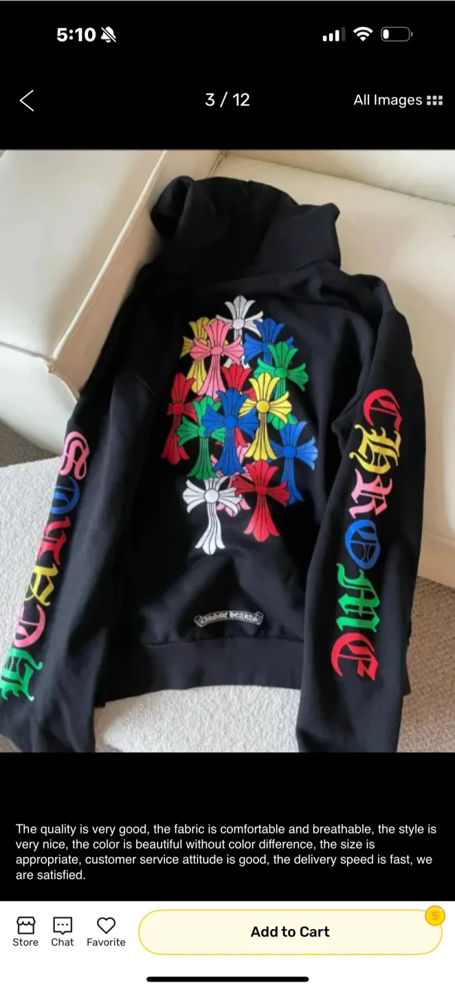 Chrome Hearts Black Hoodie image indicator(3)