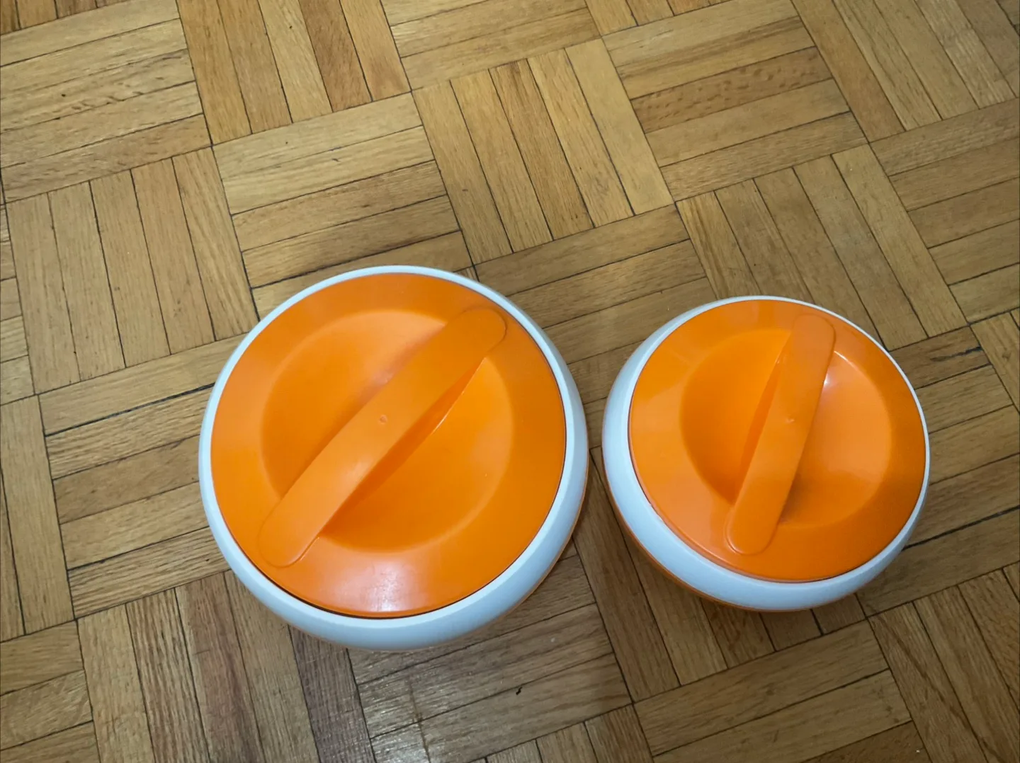 Orange & White Food Storage Containers - Set of 2 thumbnail