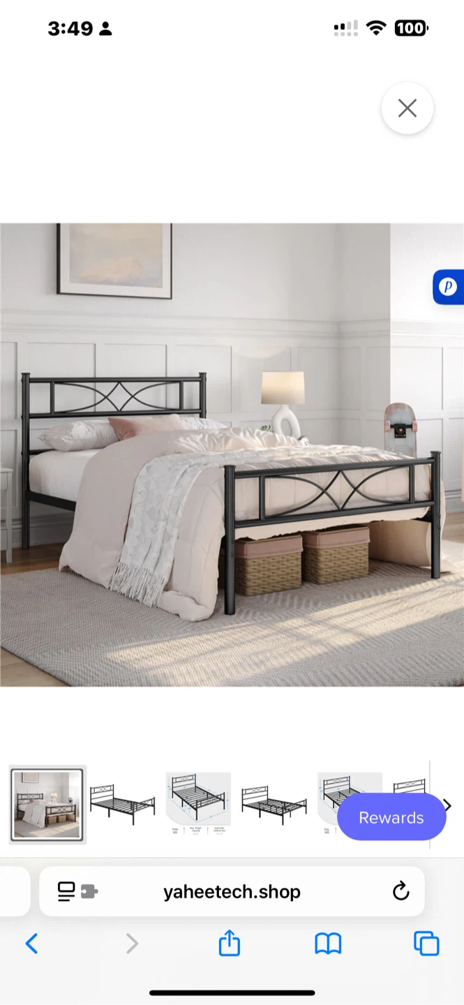 Yaheetech Full Size Metal Bed Frame