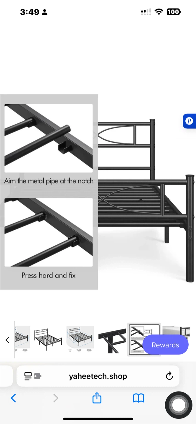 Yaheetech Full Size Metal Bed Frame - photo 3