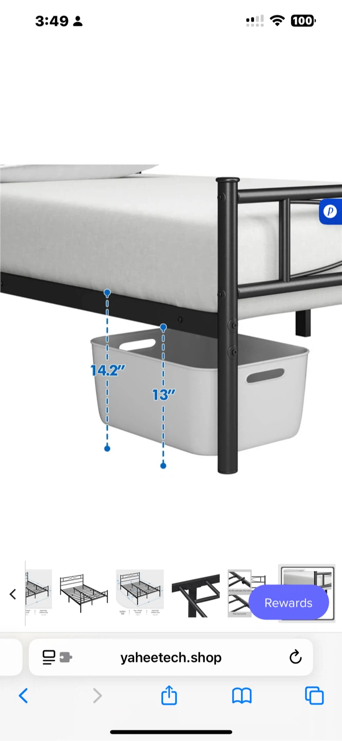 Yaheetech Full Size Metal Bed Frame - photo 2