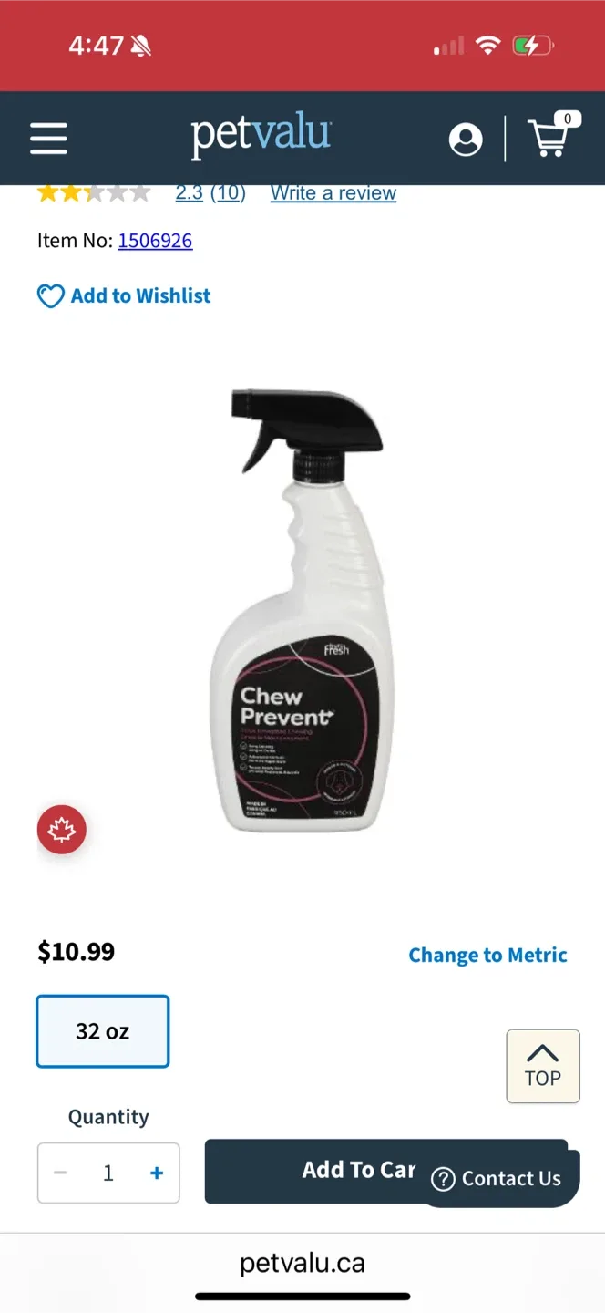 EnviroFresh Chew Prevent - 32 oz thumbnail