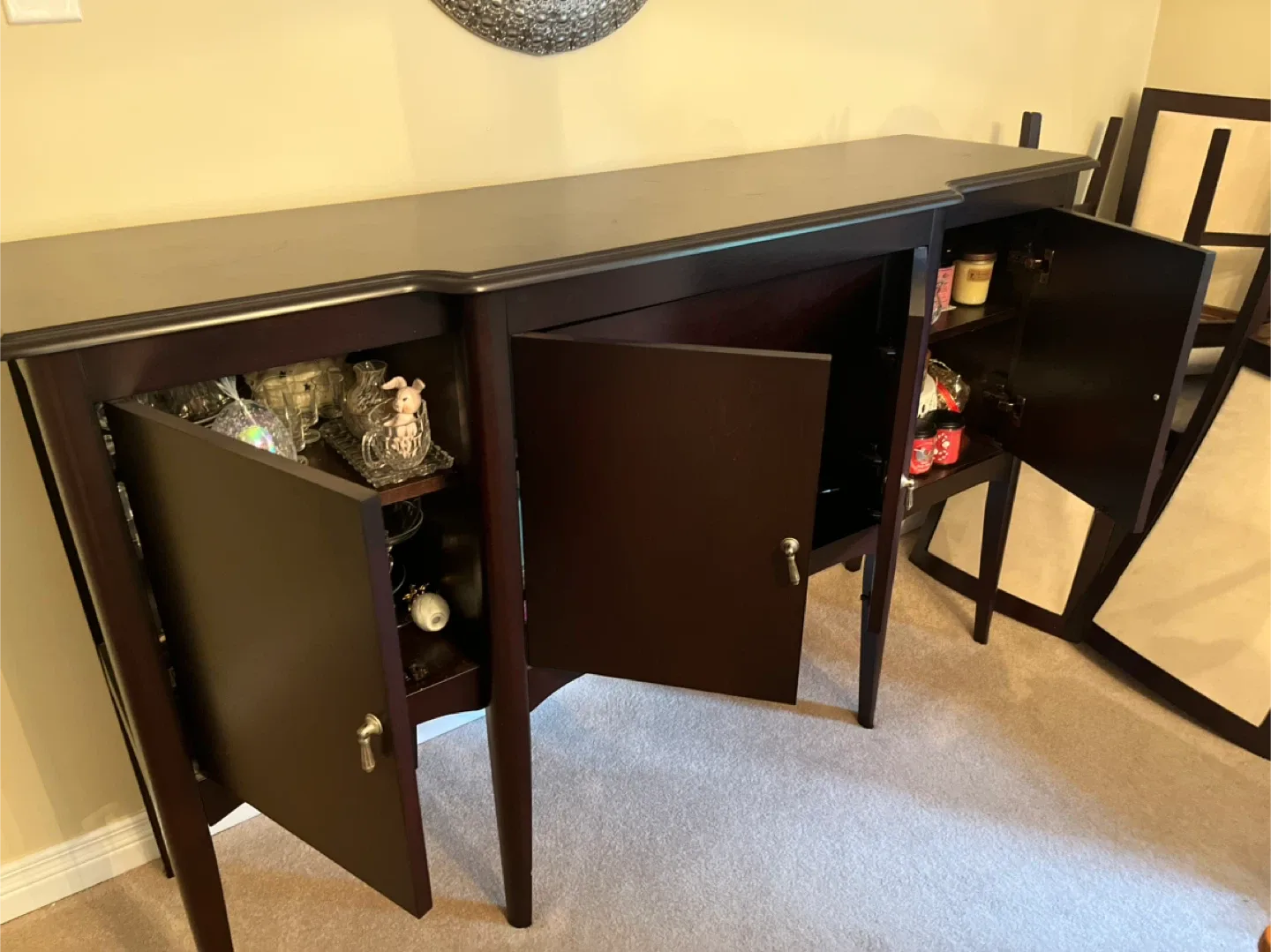 Classic Dark Wood Sideboard Cabinet image indicator(3)