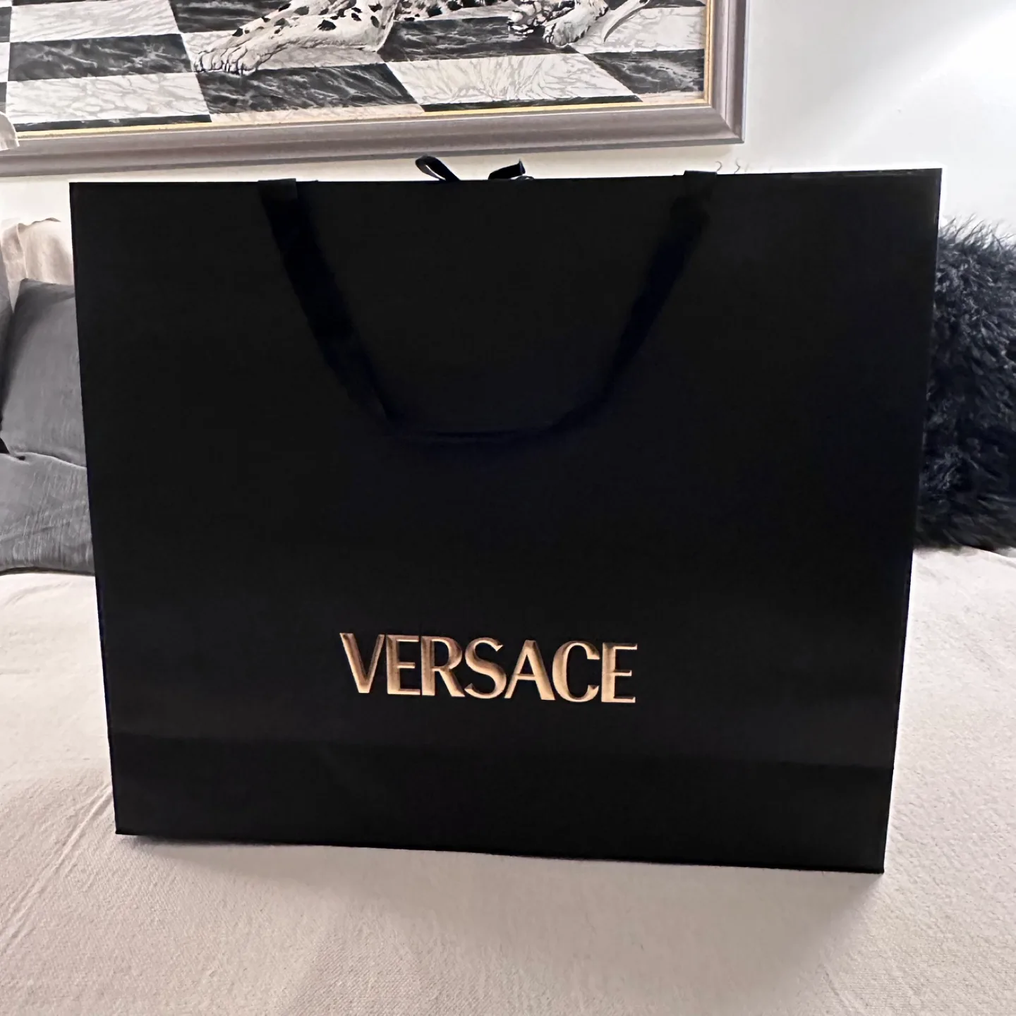 Large Versace black boutique gift bag thumbnail
