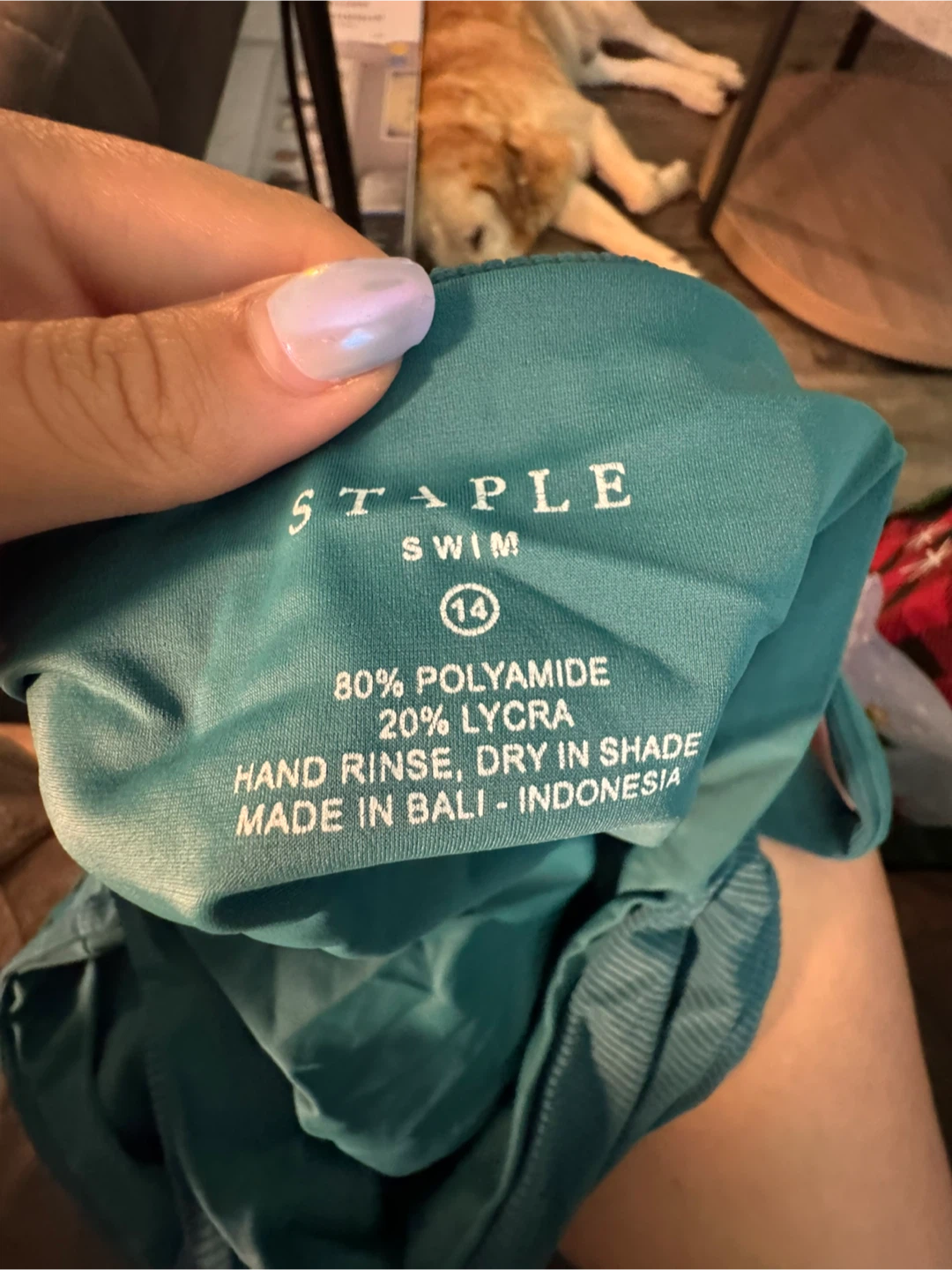 Staple Swim Teal Bikini Top & Bottom - Size 14 - photo 3