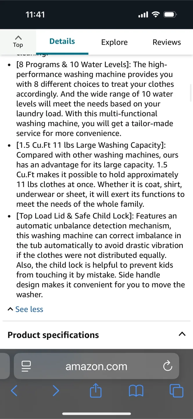 Giantex 2 in 1 Gray Portable Washing Machine image indicator(9)