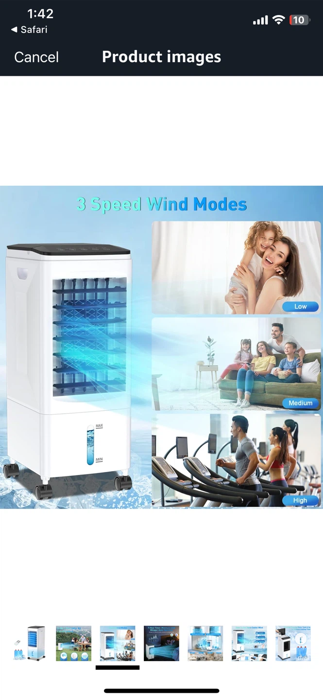Portable Air Conditioner / Cooler 3-IN-1 White - photo 4