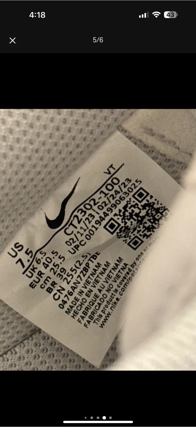 Nike Air Force 1 White Sneakers image indicator(6)