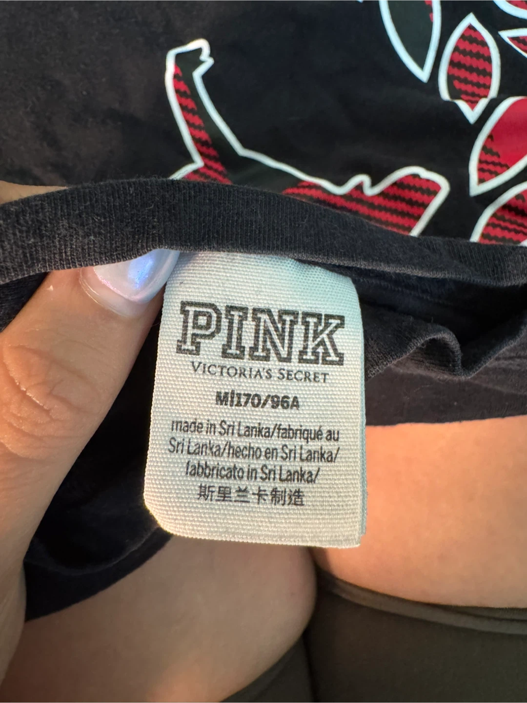 PINK Victoria's Secret Black Long Sleeve - Size M - photo 3