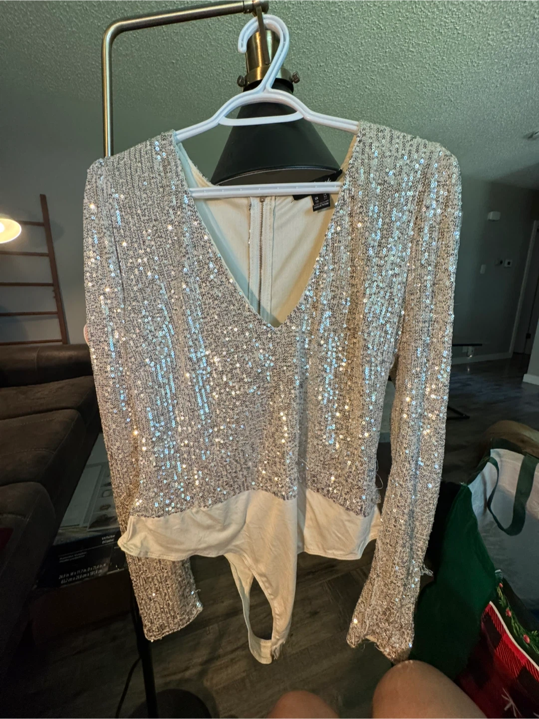 Revamped Sequin Bodysuit - Size XL