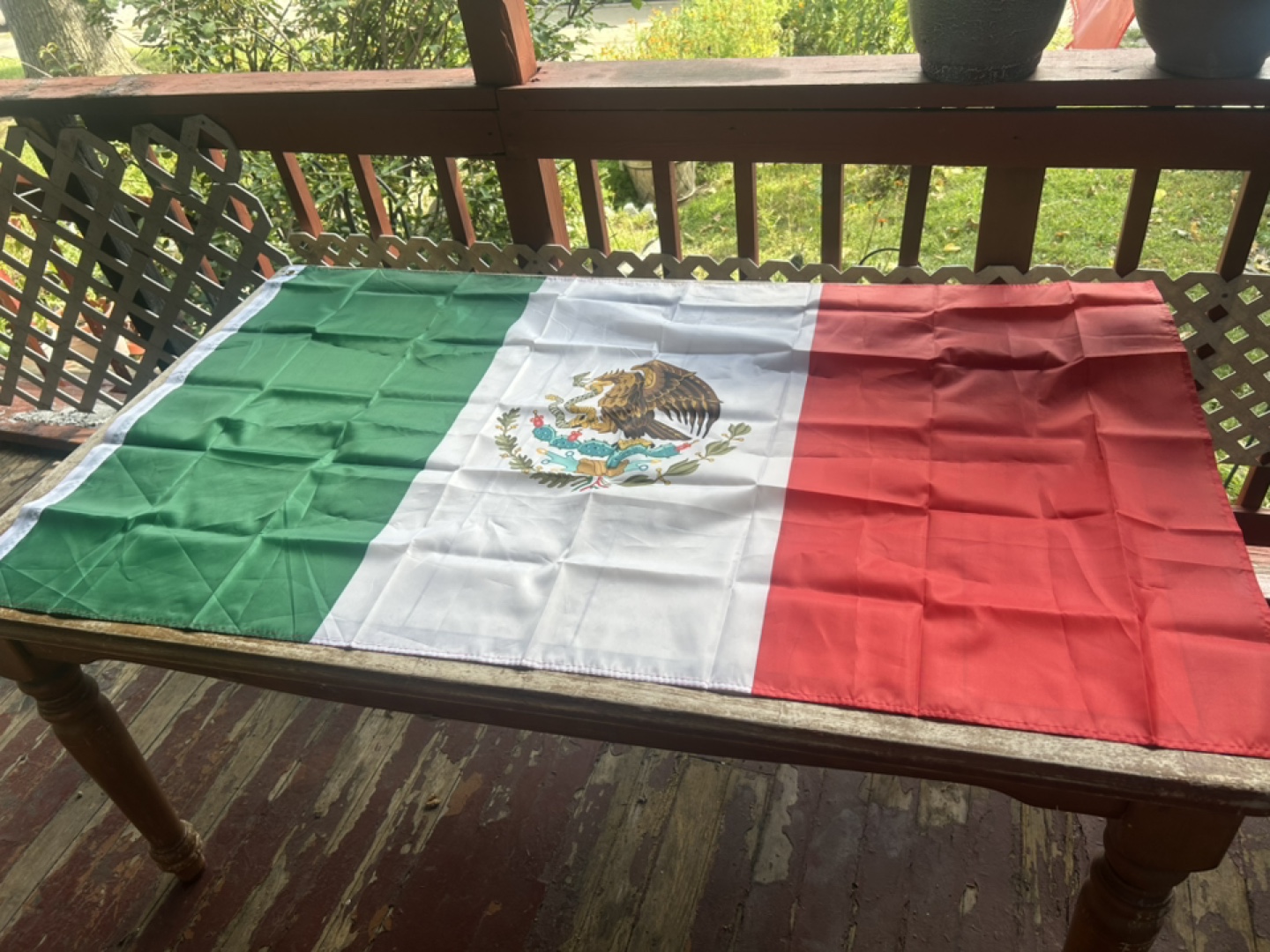 Mexican Flags and American Flags