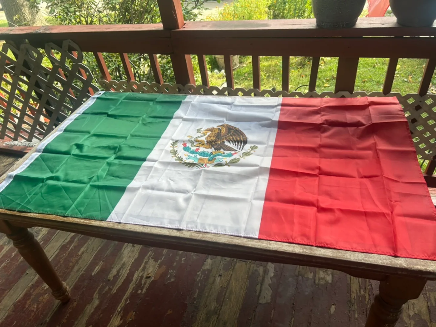 Mexican Flags and American Flags