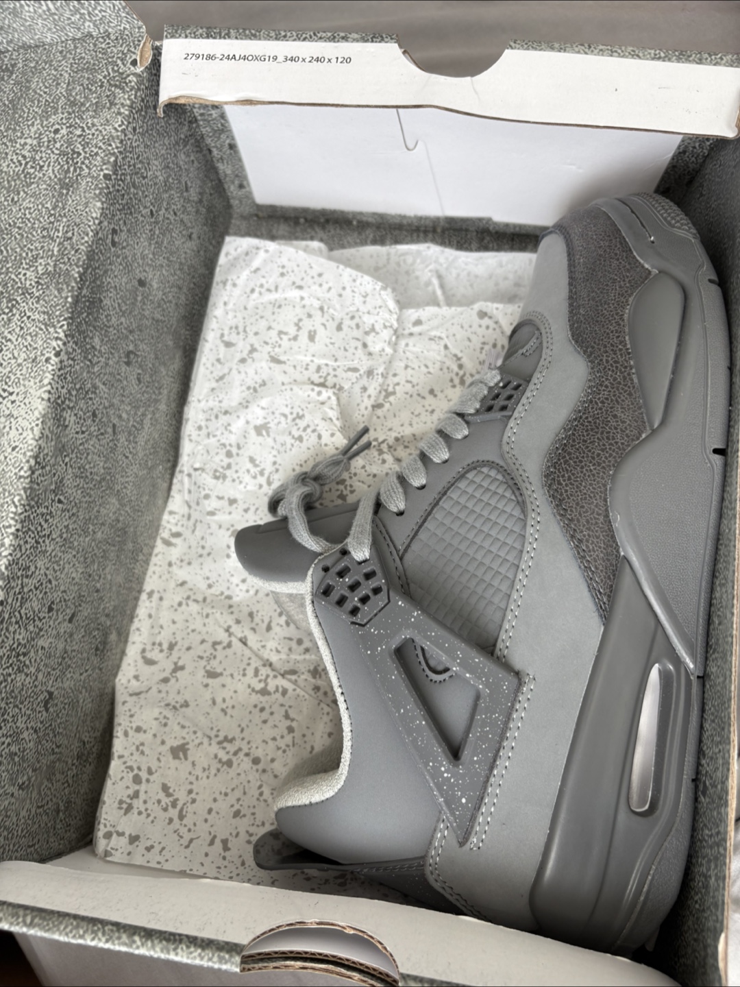 Jordan 4 Grey Cements - Size 11 - 1:1