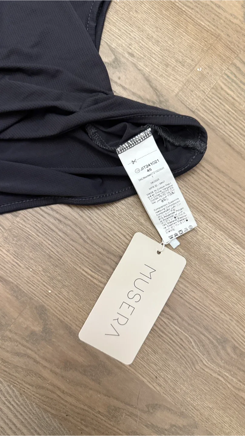 New with Tags Musera Black Twist Front Top - Size S image indicator(4)