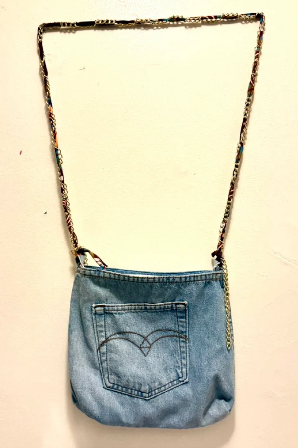 🥕 Denim Upcycled Shoulder Bag 🥕 thumbnail