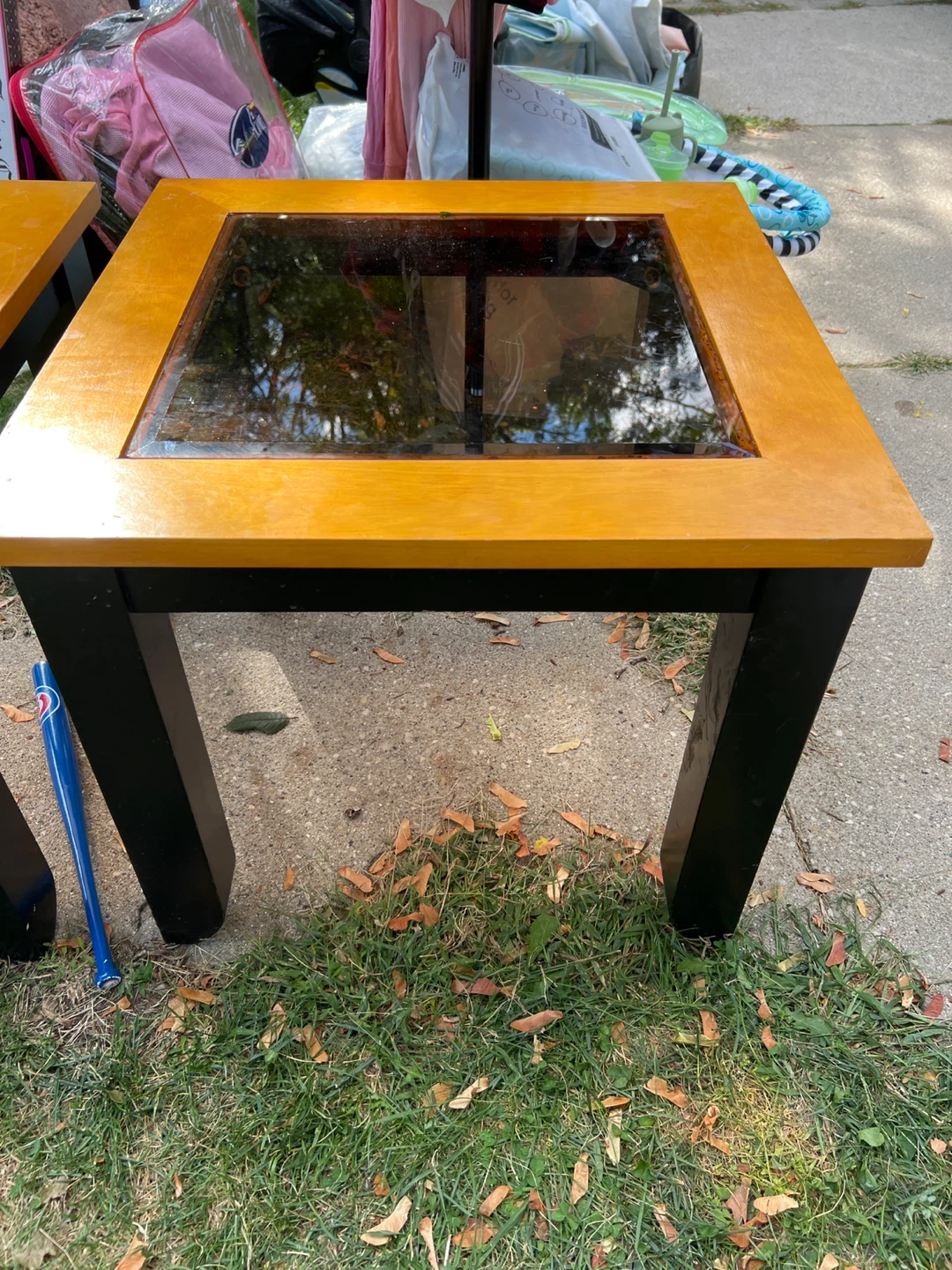 Square Glass Top End Table - photo 3