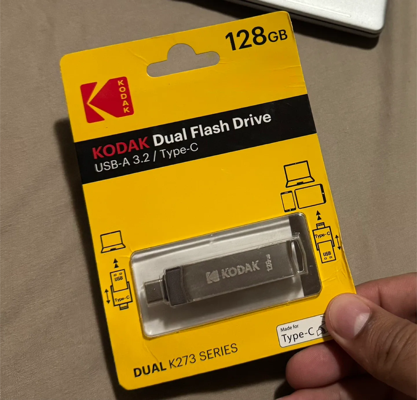 New 128GB Dual Flash Drive USB-A/Type-C thumbnail