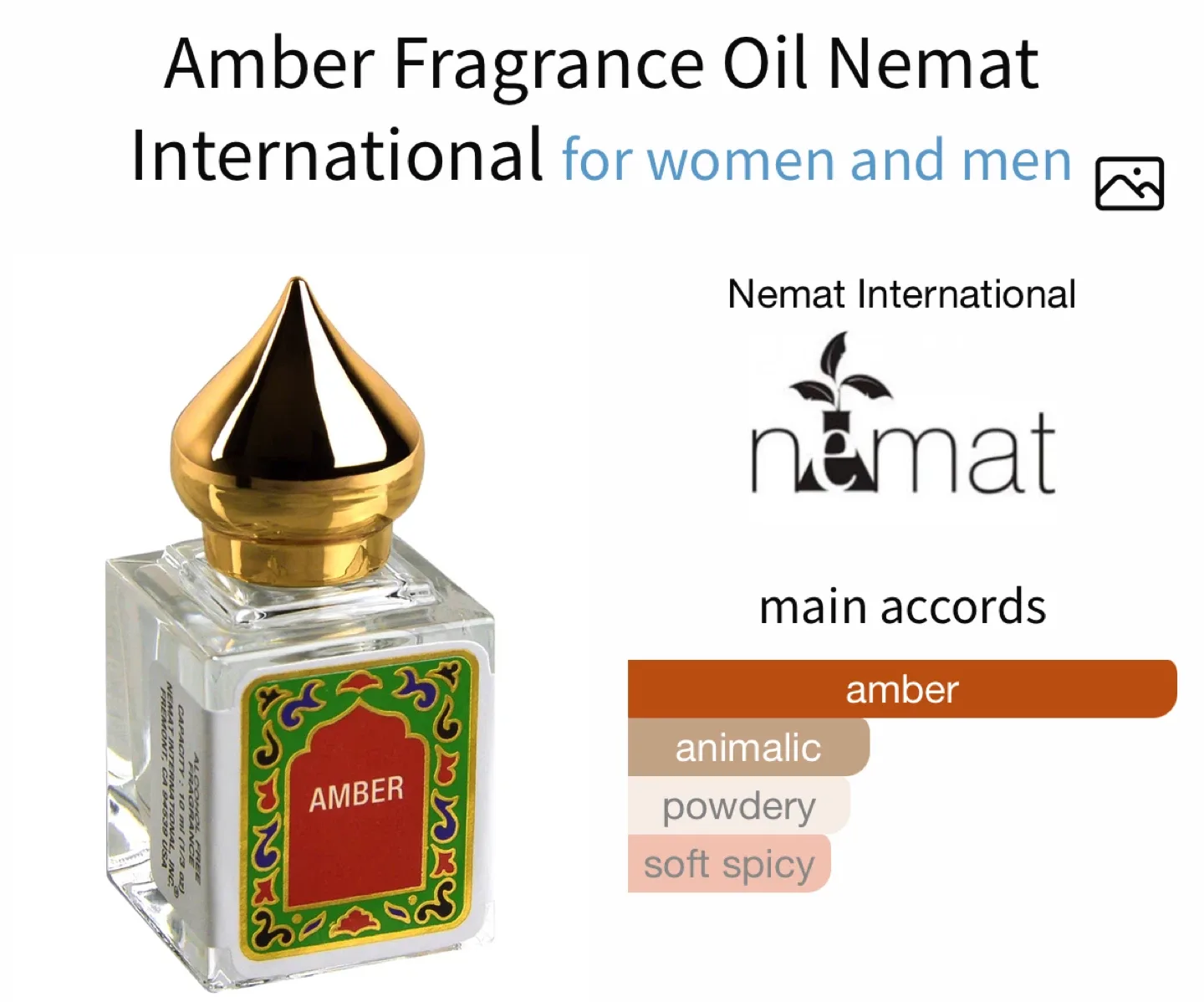 Nemat Amber Fragrance Oil - 10ml image indicator(2)