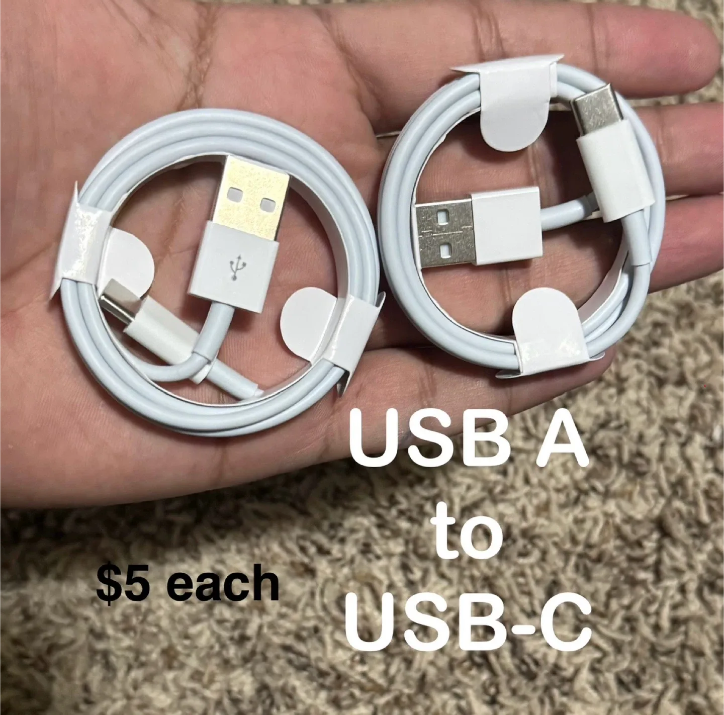 USB-A to USB-C Cables - $5 each thumbnail