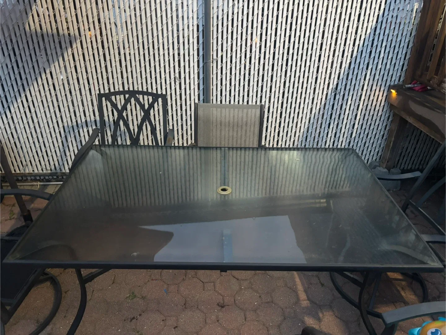 Outdoor Glass Top Table thumbnail