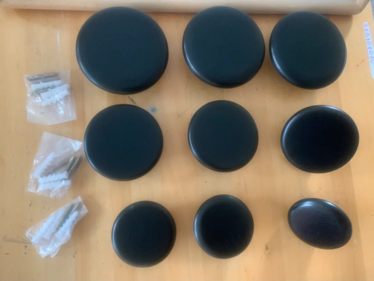 Dots Wood coat hooks, black thumbnail