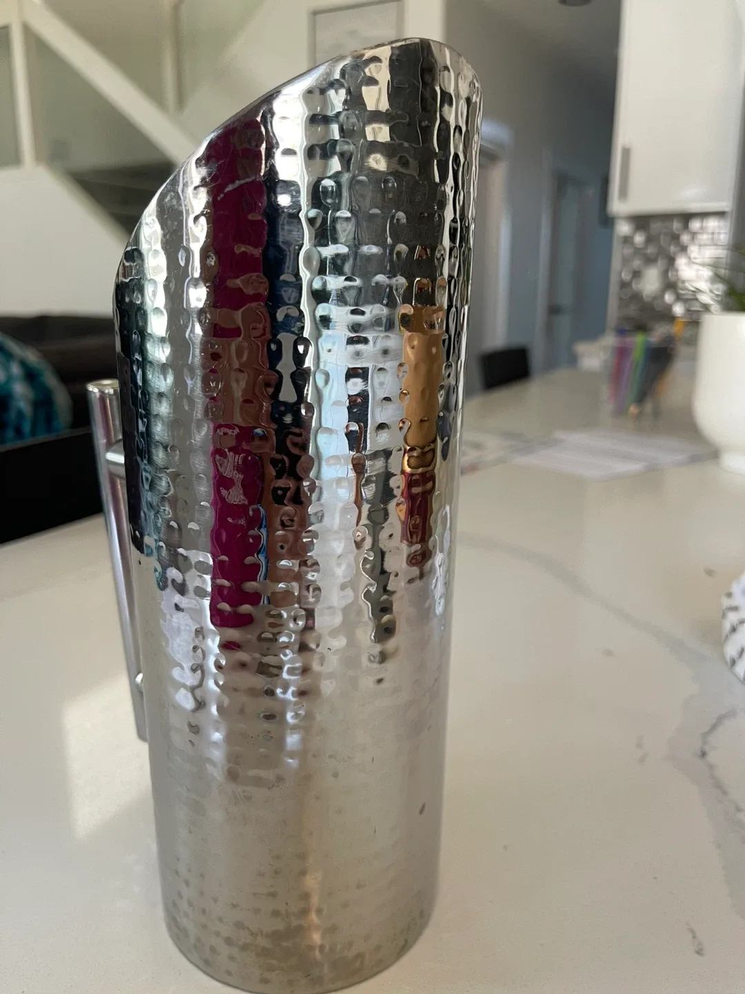 Hammered Stainless Steel Pitcher thumbnail