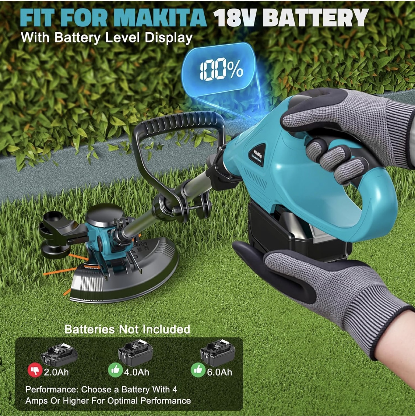 NEW Cordless String Trimmer Compatible With Makita 18V + FREE 🎁 - photo 5