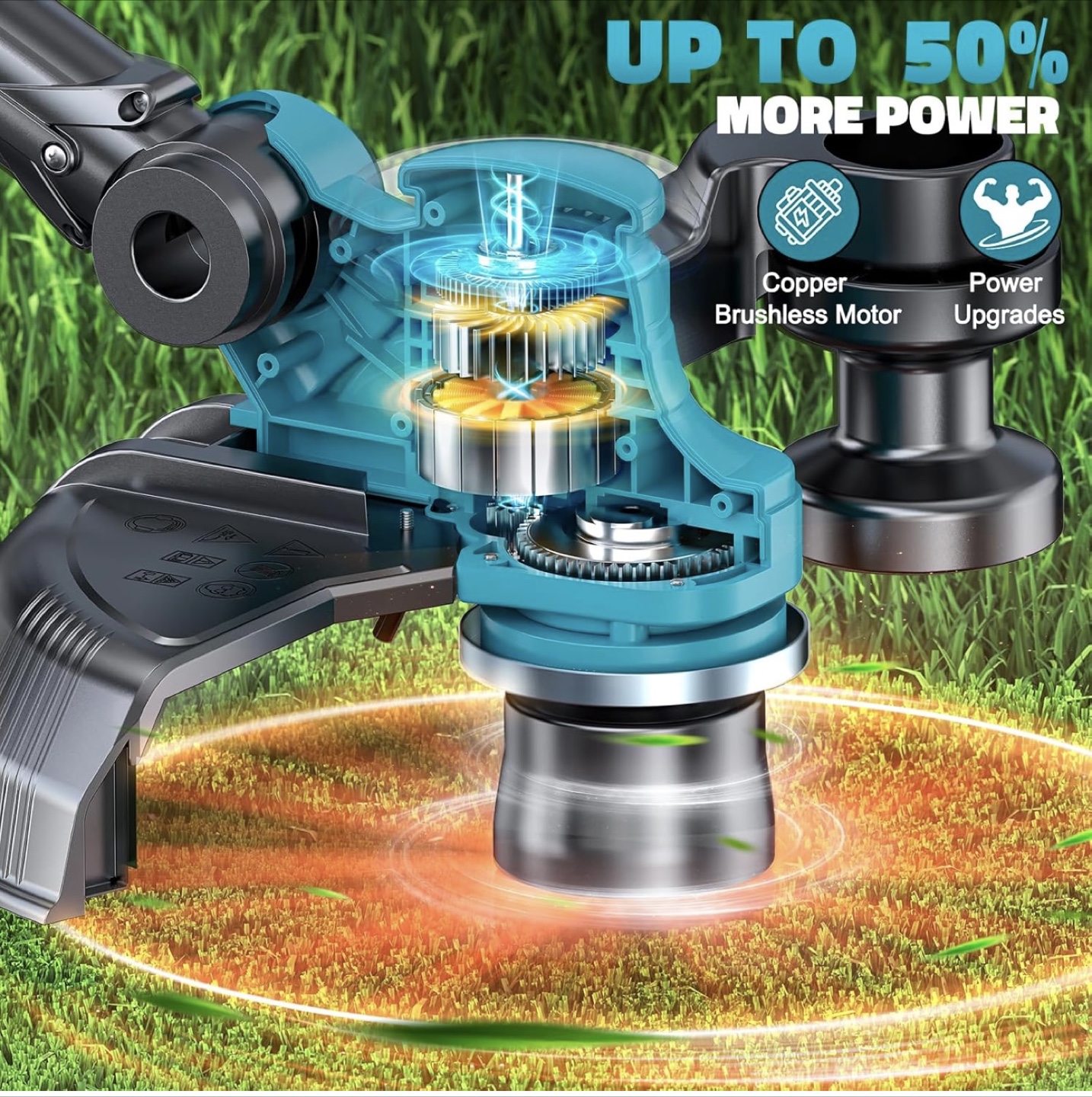 NEW Cordless String Trimmer Compatible With Makita 18V + FREE 🎁 - photo 3