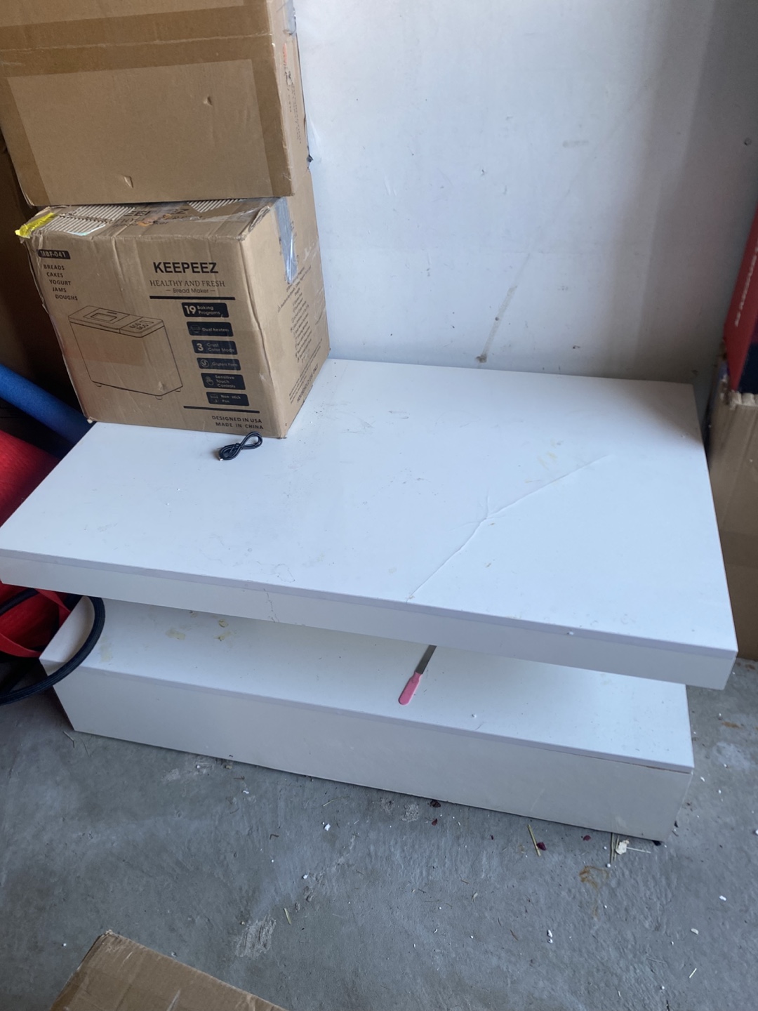White coffee table