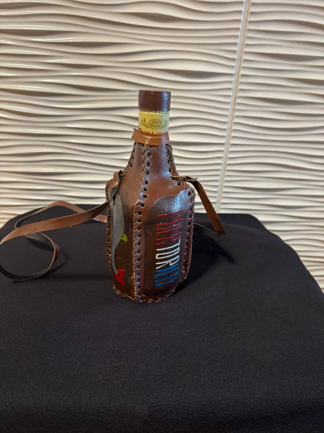 Vintage Leather Puerto Rican Bottle image indicator(2)