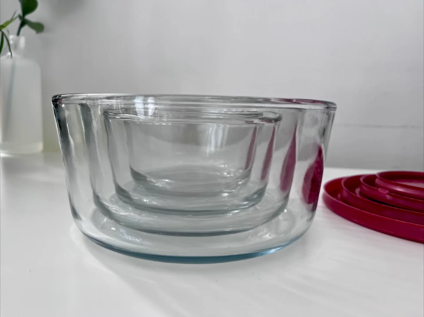 Anchor Hocking Round Glass Food Storage 8pc Set. image indicator(2)