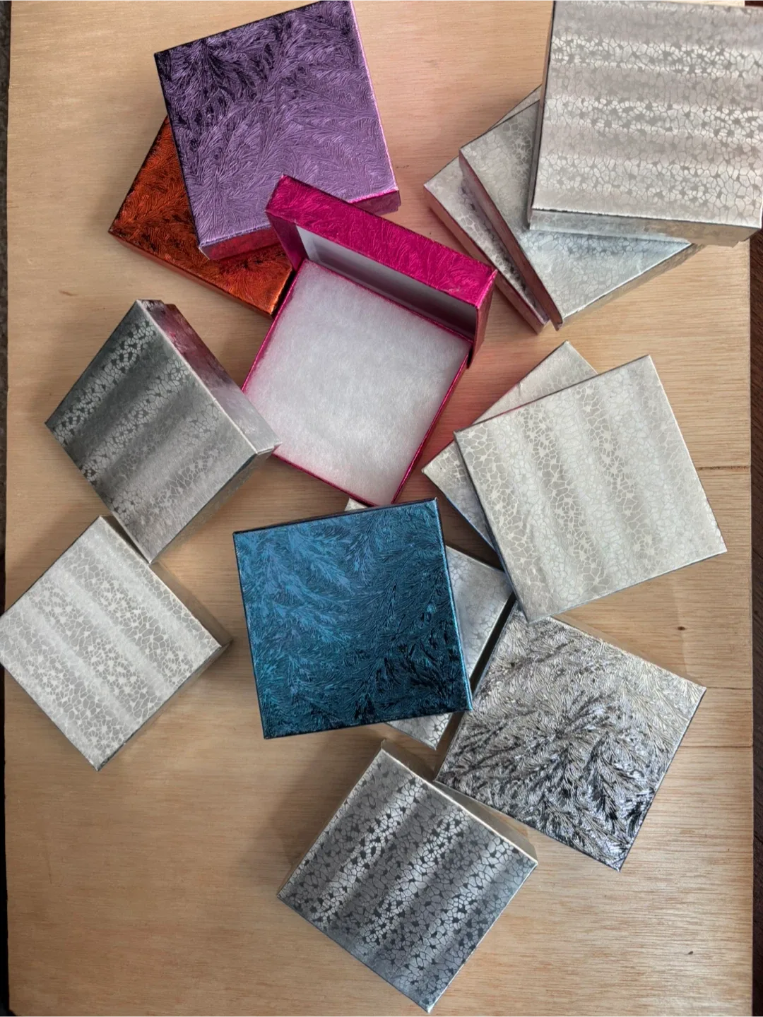 Jewelry Foil  Gift Boxes - Assorted Colors..New! thumbnail