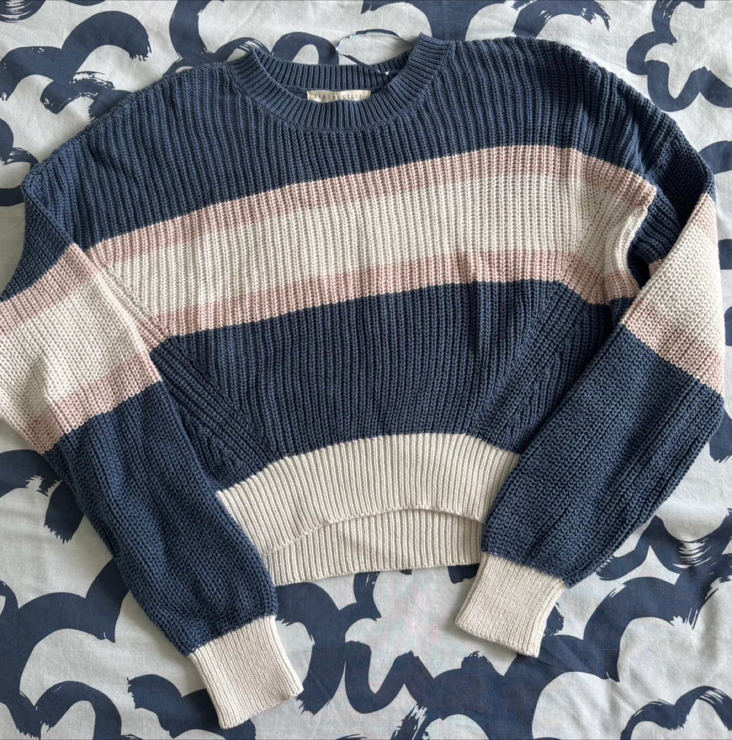 Aeropostale Striped Sweater - Size L 🥕 thumbnail