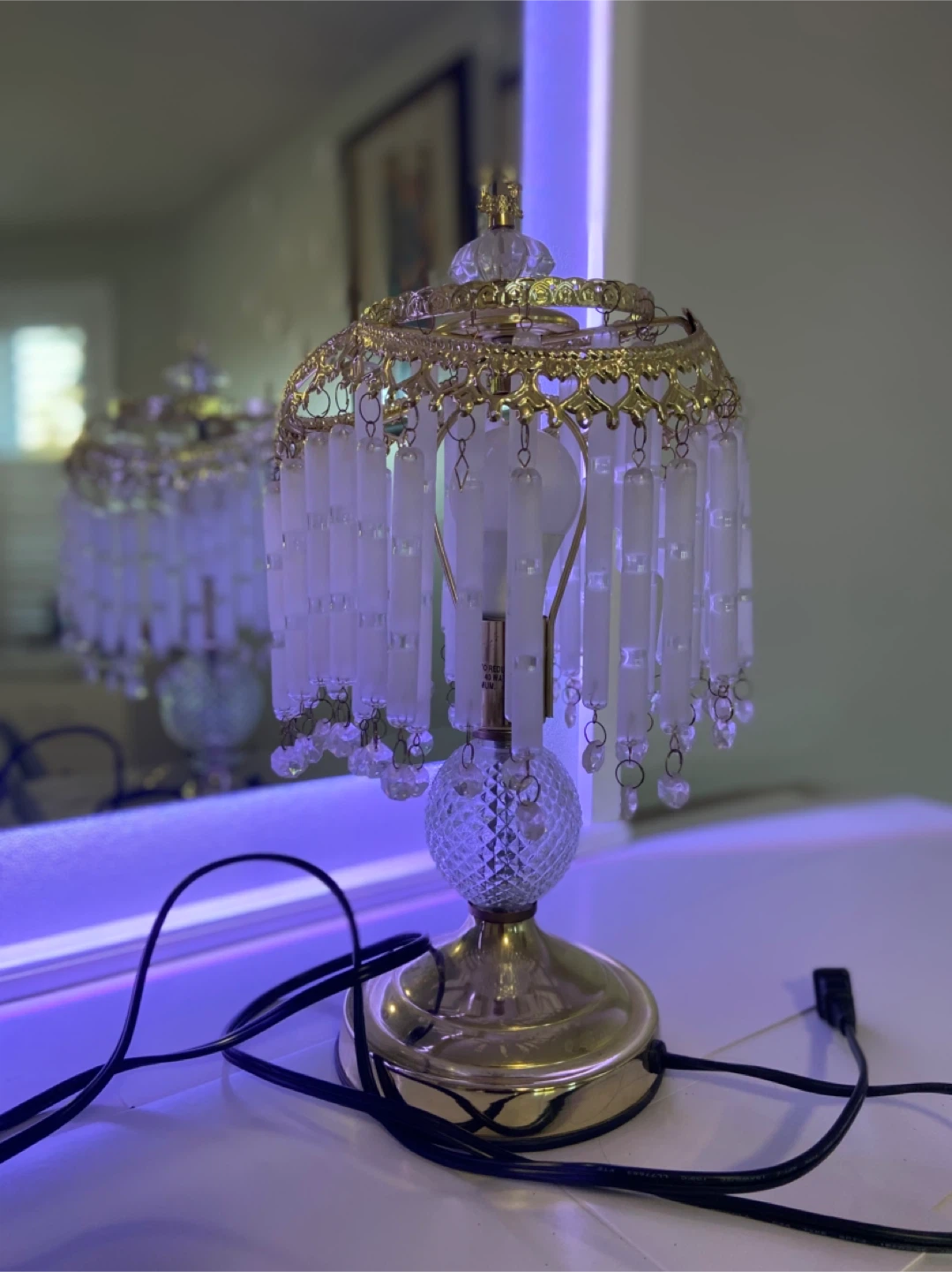 Crystal Beaded Table Lamp