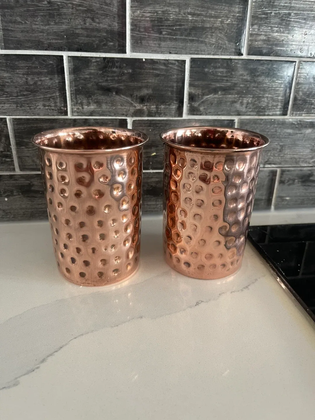 Set of 2 Copper Hammered Tumblers thumbnail