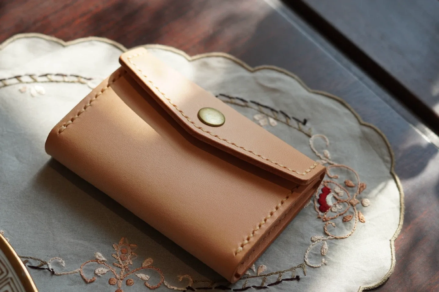 Handmade Leather Pouch, Pocket, Card Holder