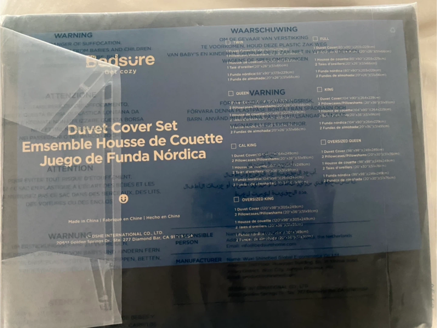 Bedsure Duvet Cover Set (Twin, Black) - photo 2
