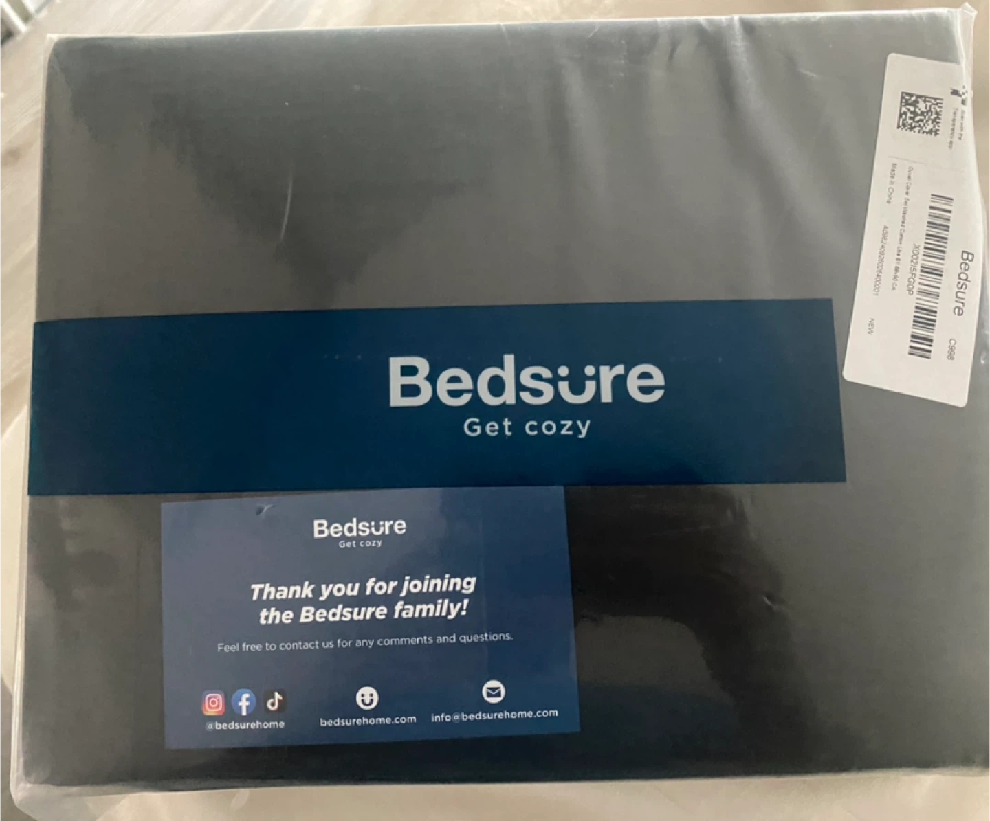 Bedsure Duvet Cover Set (Twin, Black)