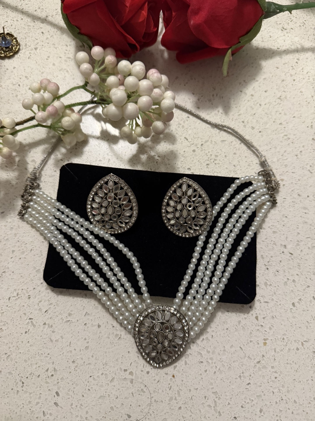 Pearl Necklace & Earring Set - $15 each - photo 3
