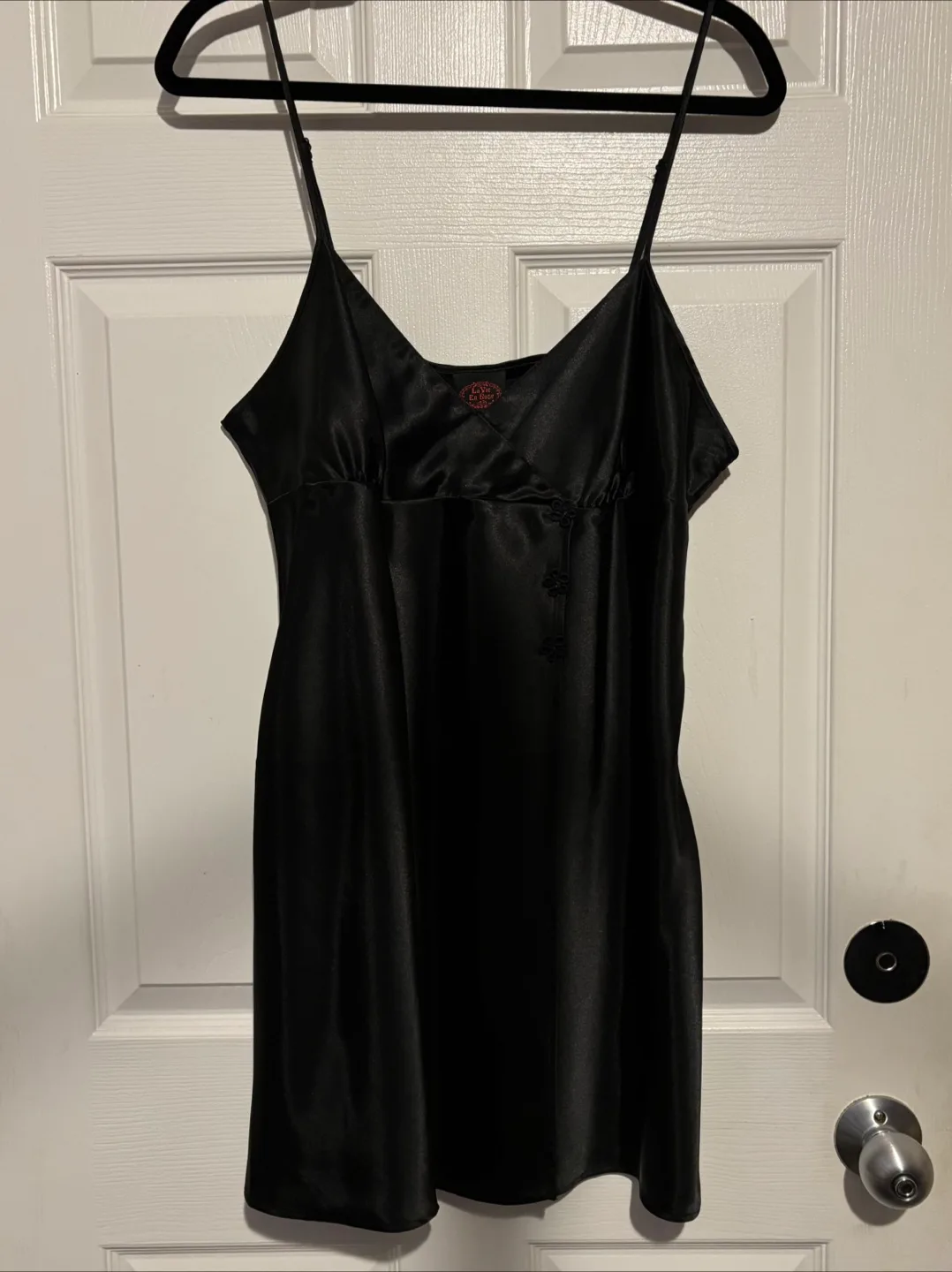 Z Rose Black Slip Dress & White Robe Set image indicator(2)