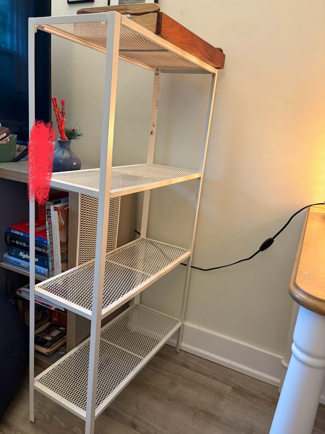 IKEA BAGGEBO White Metal Shelf Unit - photo 2