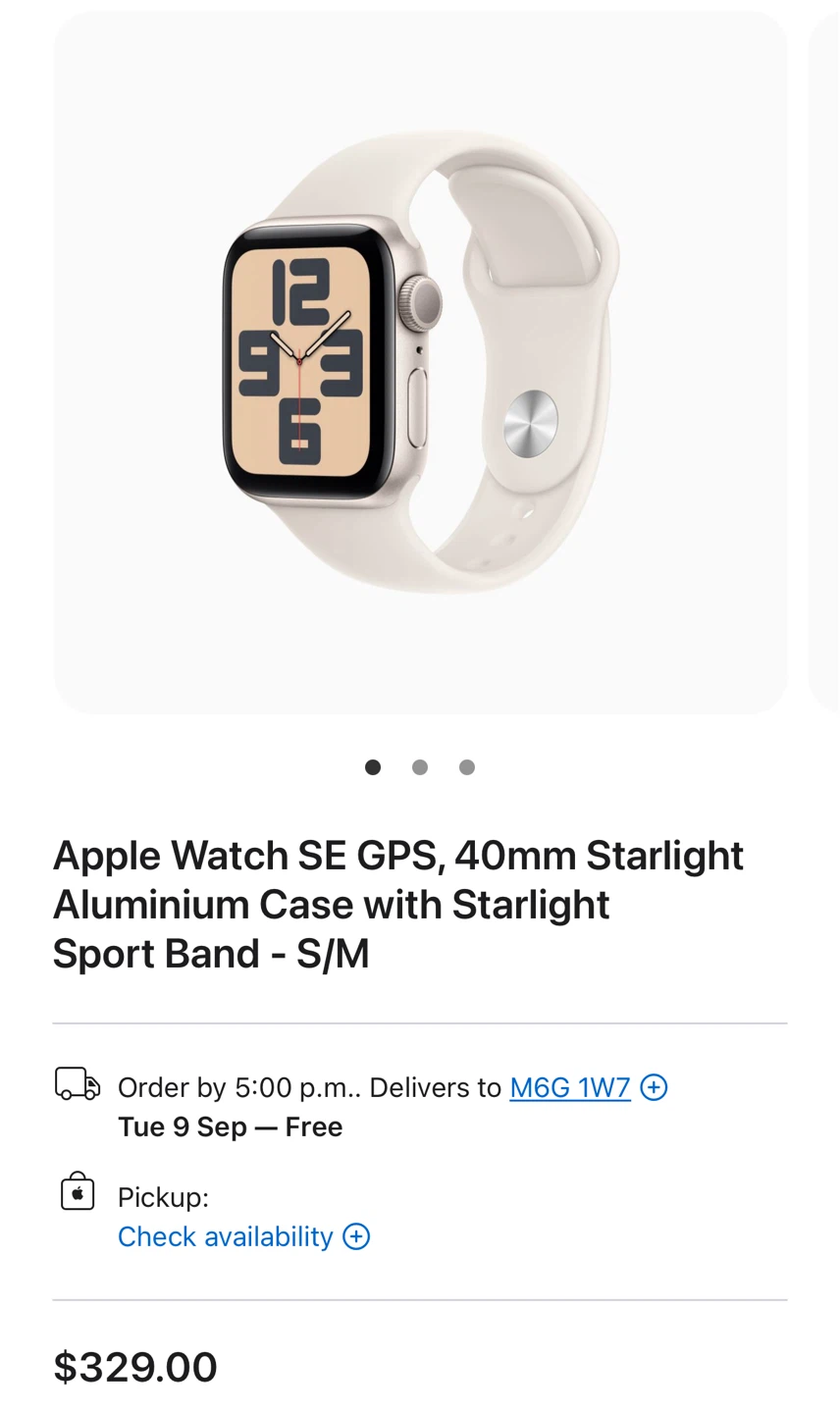 Apple Watch SE GPS 40mm Starlight
