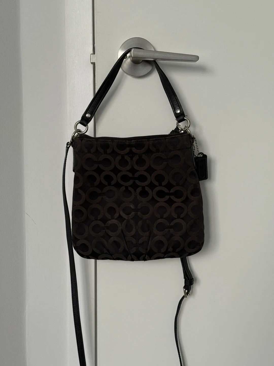 Coach Black/Brown Signature Crossbody Bag