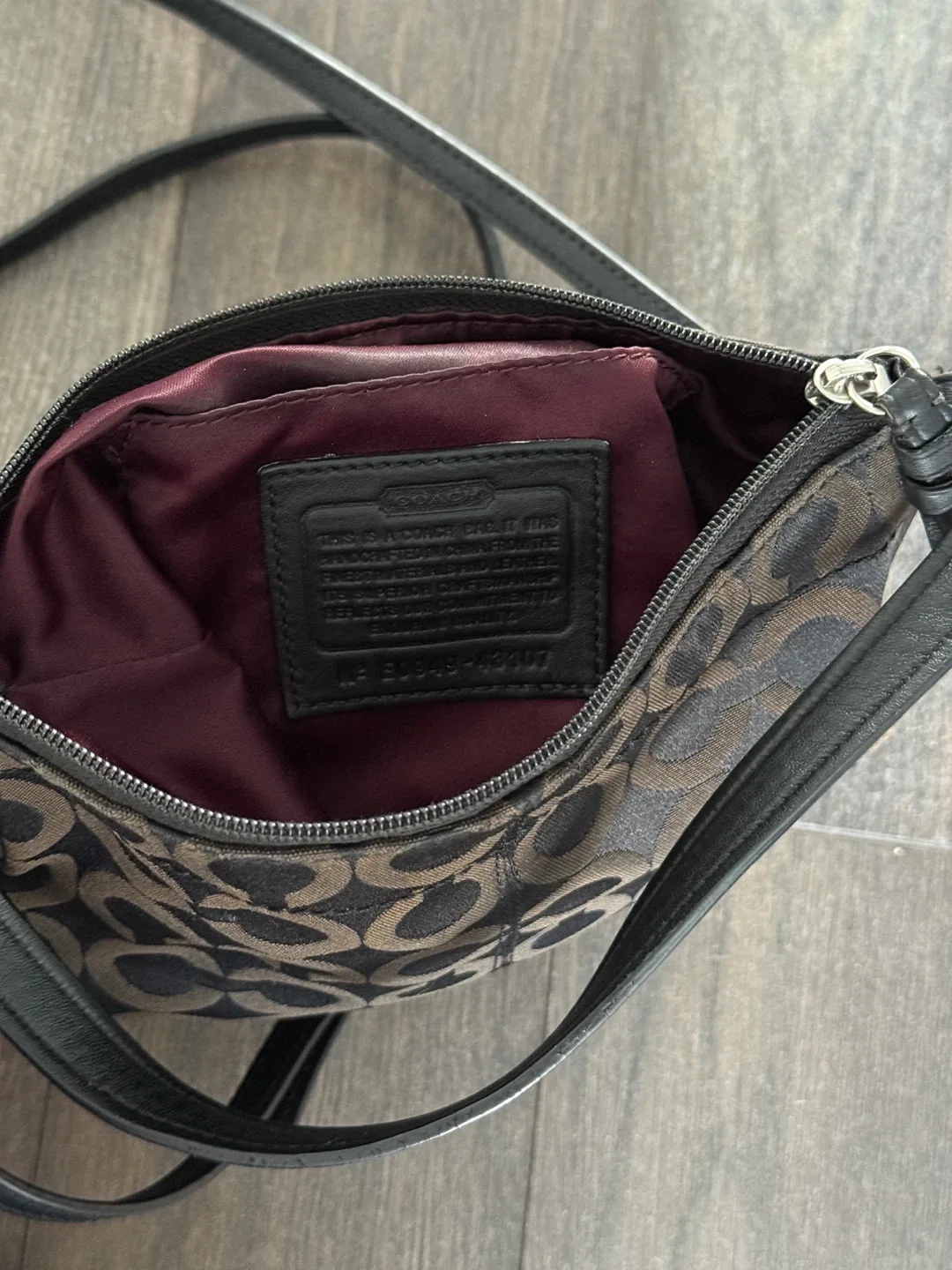 Coach Black/Brown Signature Crossbody Bag image indicator(4)